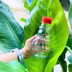 Chai nhựa PET tròn đựng trà sữa 400ml hình người tuyết