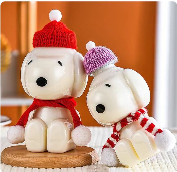 Chai nhựa PET 350ml hình Chó Snoopy | Chai Nhựa Đựng Trà Sữa