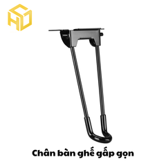Chân bàn sắt gấp, xếp được làm từ sắt dày 7mm, sơn tĩnh điện | chân bàn gấp gọn