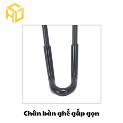 Chân bàn sắt gấp, xếp được làm từ sắt dày 7mm, sơn tĩnh điện | chân bàn gấp gọn