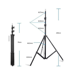 Chân Tripod Hợp Kim Nhôm/Inox Chiều Cao 2m1 | chân giá đỡ thiết bi studio