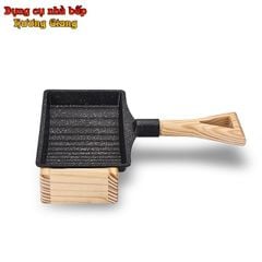 Chảo Chiên Rán Trứng Hợp Kim Nhôm Chống Dính Tay Cầm Gỗ GDNB-26
