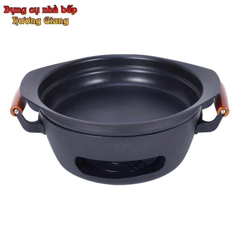 GDNB-49 Chảo Lẩu Đúc Hợp Kim Nhôm Chống Dính Kèm Bếp Cồn Nhật Bản