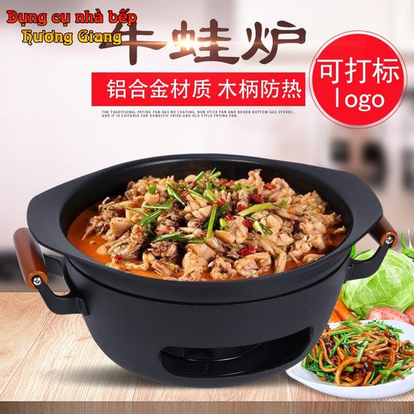 GDNB-49 Chảo Lẩu Đúc Hợp Kim Nhôm Chống Dính Kèm Bếp Cồn Nhật Bản