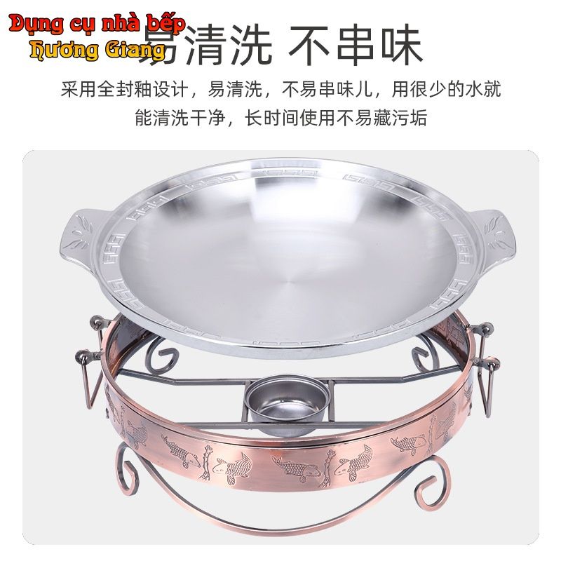 Chảo Lẩu Kèm Bếp Cồn Phong Cách Trung Hoa GDNB-22