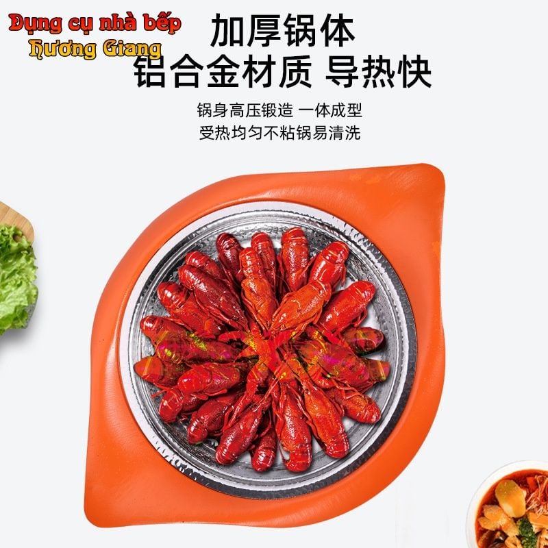 GDNB-68 Chảo Lẩu Xào Hợp Kim Nhôm Chống Dính Kèm Bếp Cồn