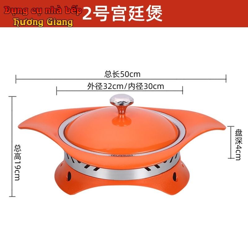 GDNB-68 Chảo Lẩu Xào Hợp Kim Nhôm Chống Dính Kèm Bếp Cồn