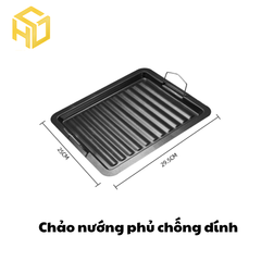 Khay nướng sơn chống dính có quay sách 25 x 29,5 cm