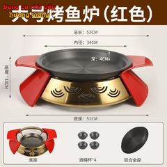 GDNB-66 Chảo Nướng Hợp Kim Nhôm Chống Dính Kèm Bếp Cồn Đúc Mạ Vàng