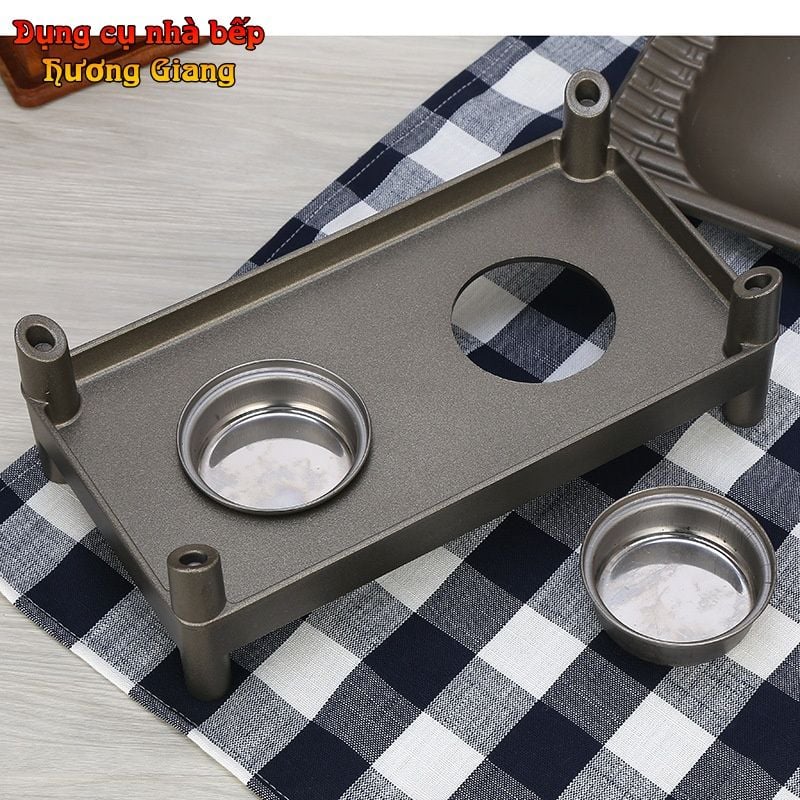 GDNB-48 Chảo Nướng Hợp Kim Nhôm Chống Dính Kèm Bếp Cồn Nhật Bản
