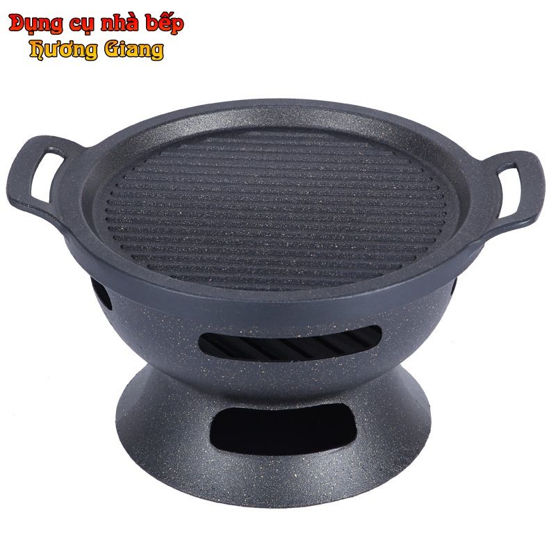 GDNB-53 Chảo Nướng Tròn Hợp Kim Nhôm Kèm Bếp Cồn Phong Cách Nhật