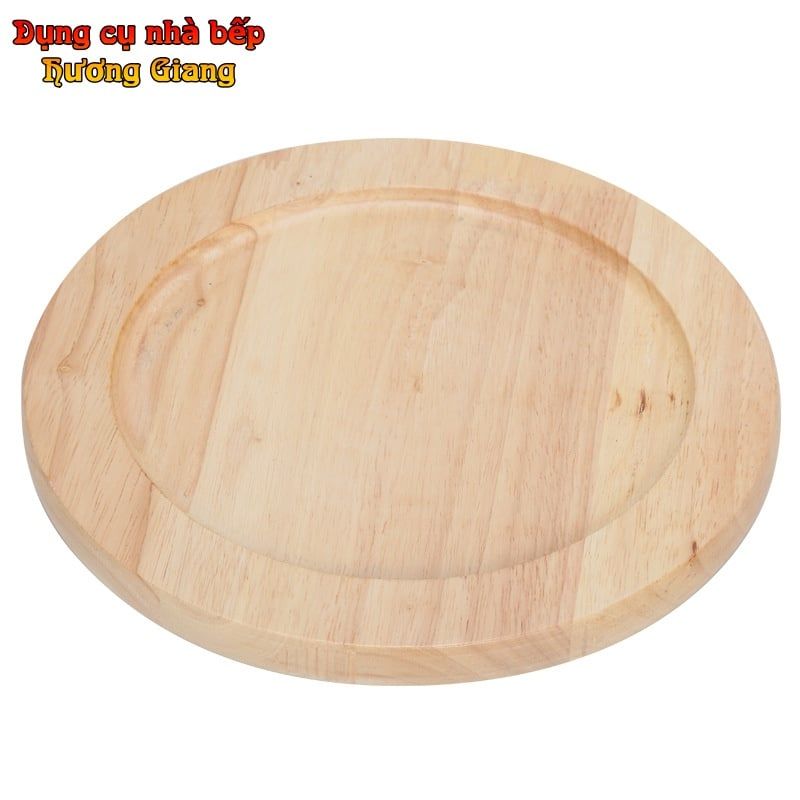 Chảo Nướng Tròn Hợp Kim Nhôm Phủ Chống dính có đế gỗ GDNB-40