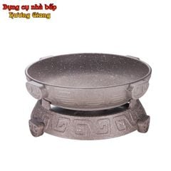 Chảo Nướng Xào Kèm Bếp Cồn Hợp Kim Nhôm Chống Dính Nhật Bản GDNB-36