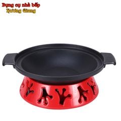 GDNB-43 Chảo Tròn Hợp Kim Nhôm Chống Dính Kèm Bếp Cồn Hâm Nóng Hàn Quốc