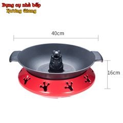 GDNB-43 Chảo Tròn Hợp Kim Nhôm Chống Dính Kèm Bếp Cồn Hâm Nóng Hàn Quốc