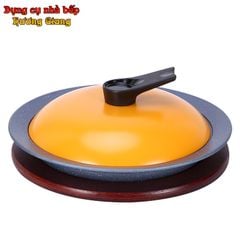 Chảo Tròn Hợp Kim Nhôm Có Nắp Kèm Bếp Cồn Hâm Nóng GDNB-42