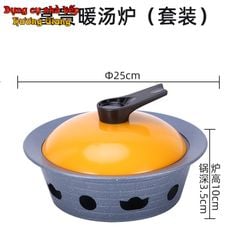 Chảo Tròn Hợp Kim Nhôm Có Nắp Kèm Bếp Cồn Hâm Nóng GDNB-42