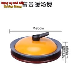 Chảo Tròn Hợp Kim Nhôm Có Nắp Kèm Bếp Cồn Hâm Nóng GDNB-42