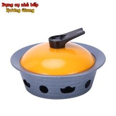 Chảo Tròn Hợp Kim Nhôm Có Nắp Kèm Bếp Cồn Hâm Nóng GDNB-42