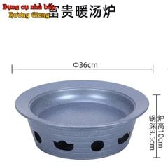 Chảo Tròn Hợp Kim Nhôm Có Nắp Kèm Bếp Cồn Hâm Nóng GDNB-42