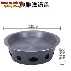Chảo Tròn Hợp Kim Nhôm Có Nắp Kèm Bếp Cồn Hâm Nóng GDNB-42