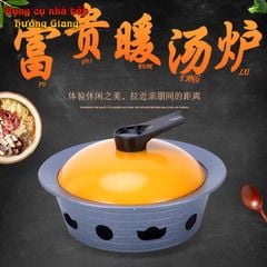 Chảo Tròn Hợp Kim Nhôm Có Nắp Kèm Bếp Cồn Hâm Nóng GDNB-42