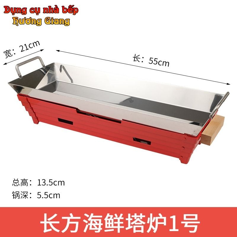 GDNB-67 Chảo Xào Lẩu Inox 304 Kèm Bếp Cồn Hâm Nóng Phong Cách Trung Hoa