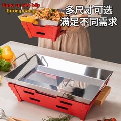 GDNB-67 Chảo Xào Lẩu Inox 304 Kèm Bếp Cồn Hâm Nóng Phong Cách Trung Hoa
