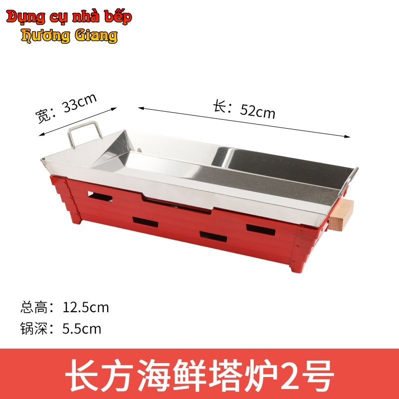 GDNB-67 Chảo Xào Lẩu Inox 304 Kèm Bếp Cồn Hâm Nóng Phong Cách Trung Hoa