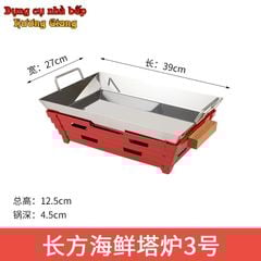 GDNB-67 Chảo Xào Lẩu Inox 304 Kèm Bếp Cồn Hâm Nóng Phong Cách Trung Hoa