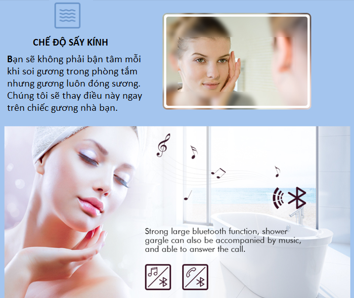 Gương soi chữ nhật 70x120cm