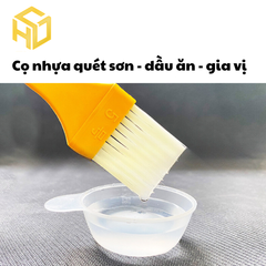 Cọ nhựa quét sơn | cọ nhựa quét dầu ăn | Cọ nhựa quét gia vị size số 6 (3cmx16 cm) Lốc 5 chiếc