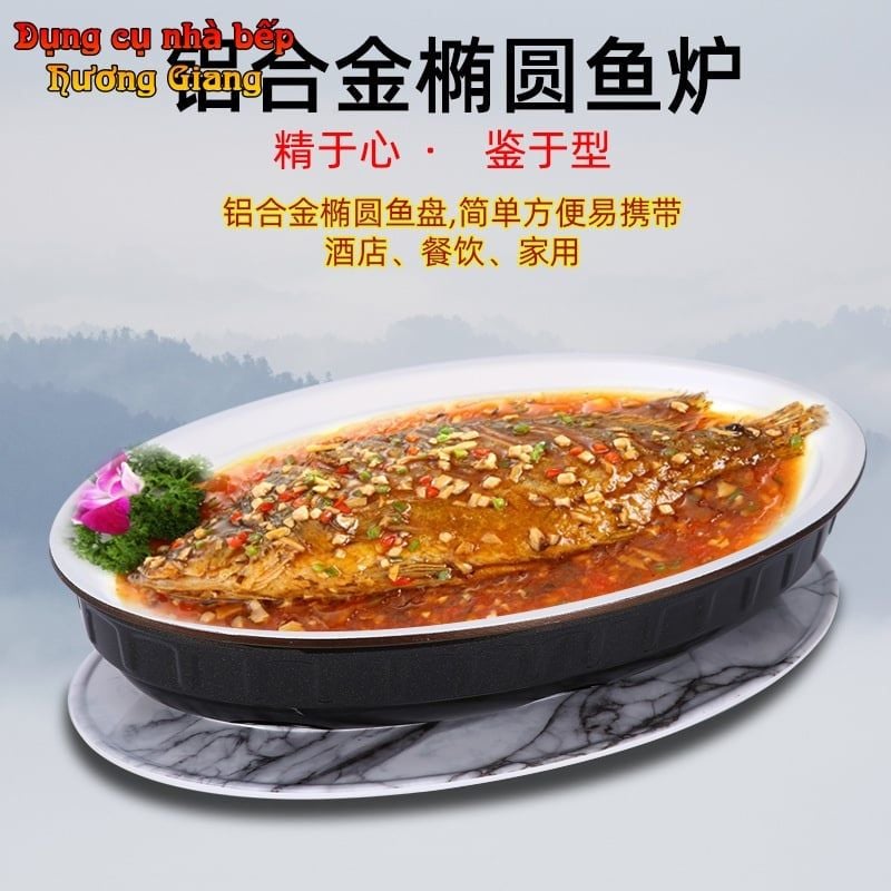 Đĩa Hâm Nóng Hình Oval Kèm Bếp Cồn Nến Hâm Nóng GDNB-37