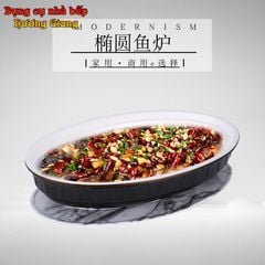 Đĩa Hâm Nóng Hình Oval Kèm Bếp Cồn Nến Hâm Nóng GDNB-37