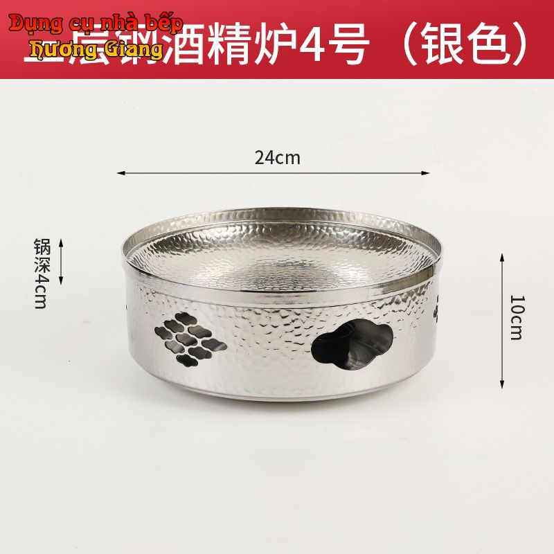 GDNB-69 Dĩa Inox 304 Kèm Bếp Nến Hâm Nóng Phong Cách Nhật Bản