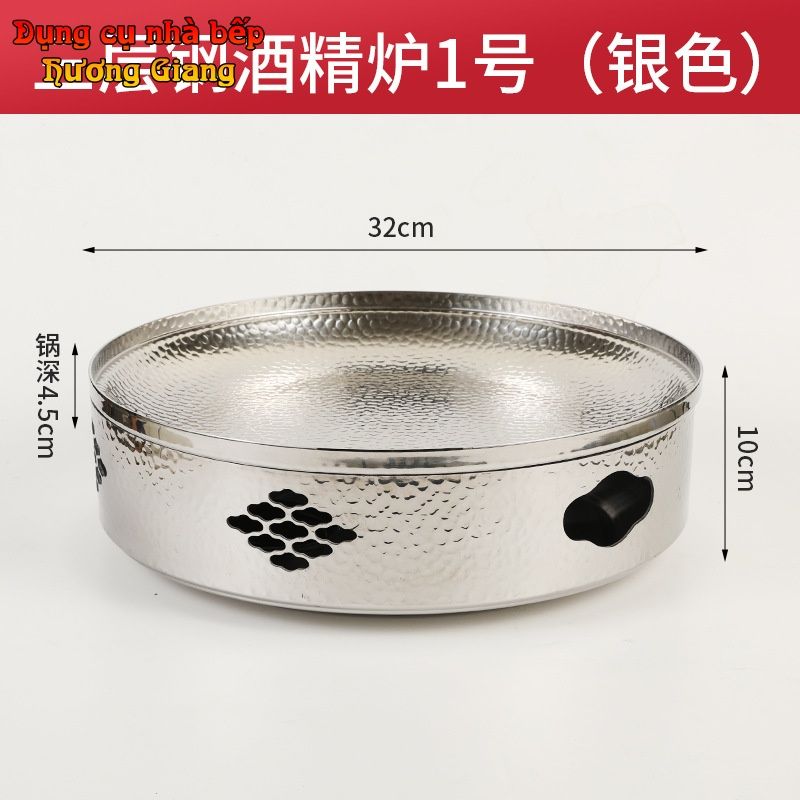 GDNB-69 Dĩa Inox 304 Kèm Bếp Nến Hâm Nóng Phong Cách Nhật Bản