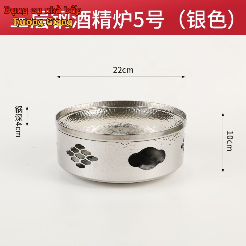 GDNB-69 Dĩa Inox 304 Kèm Bếp Nến Hâm Nóng Phong Cách Nhật Bản
