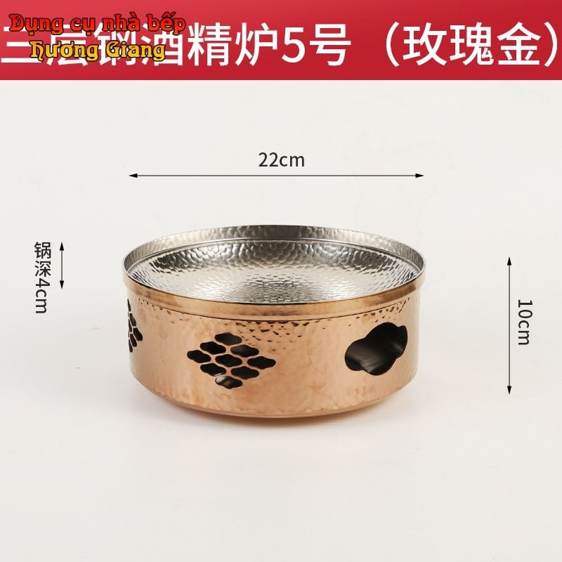 GDNB-69 Dĩa Inox 304 Kèm Bếp Nến Hâm Nóng Phong Cách Nhật Bản