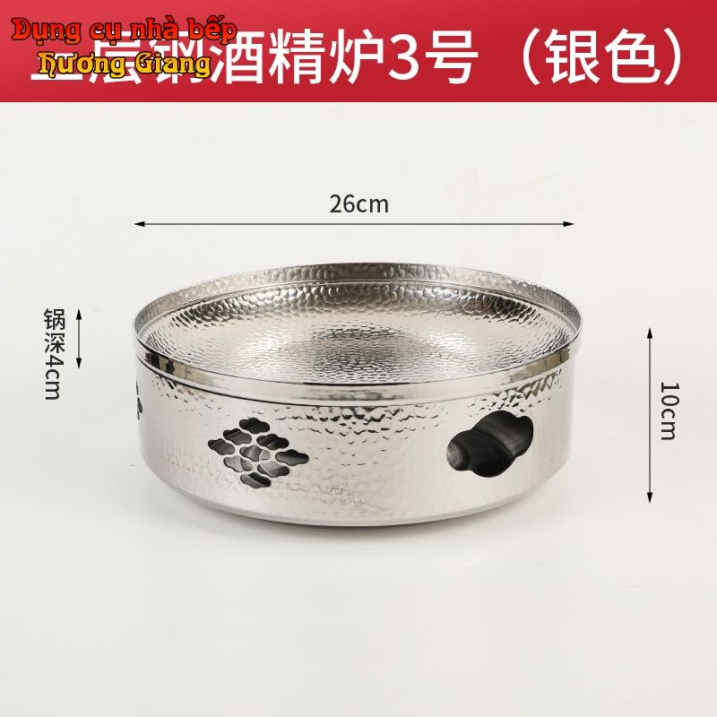 GDNB-69 Dĩa Inox 304 Kèm Bếp Nến Hâm Nóng Phong Cách Nhật Bản