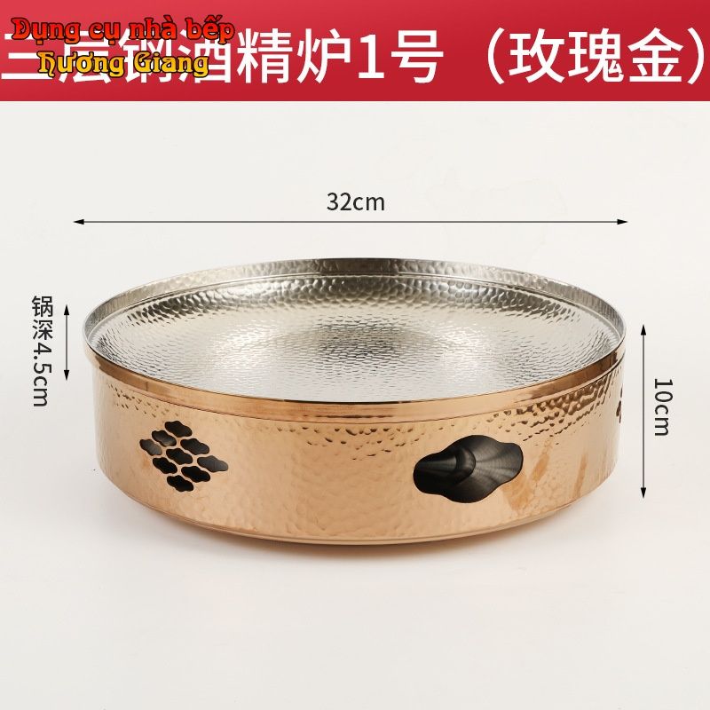 GDNB-69 Dĩa Inox 304 Kèm Bếp Nến Hâm Nóng Phong Cách Nhật Bản