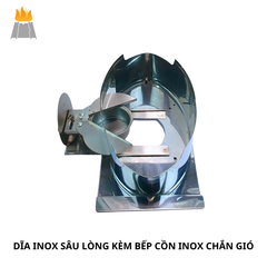 Dĩa Inox Sâu Lòng Kèm Bếp Cồn Chắn Gió Hương Giang - Tiện Lợi, An Toàn, Hiện Đại|các loại bếp cồn,bếp lẩu cồn,bếp cồn có chắn gió,bếp cồn inox,bếp cồn inox cao  cấp. bếp lẩu cồn,bếp cồn lẩu 1 người