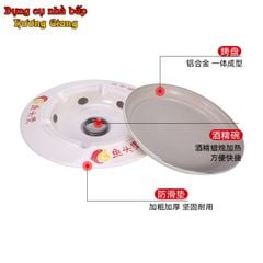 GDNB-57 Dĩa Nhôm Chống Dính Kèm Bếp Hâm Nóng Bằng Nến