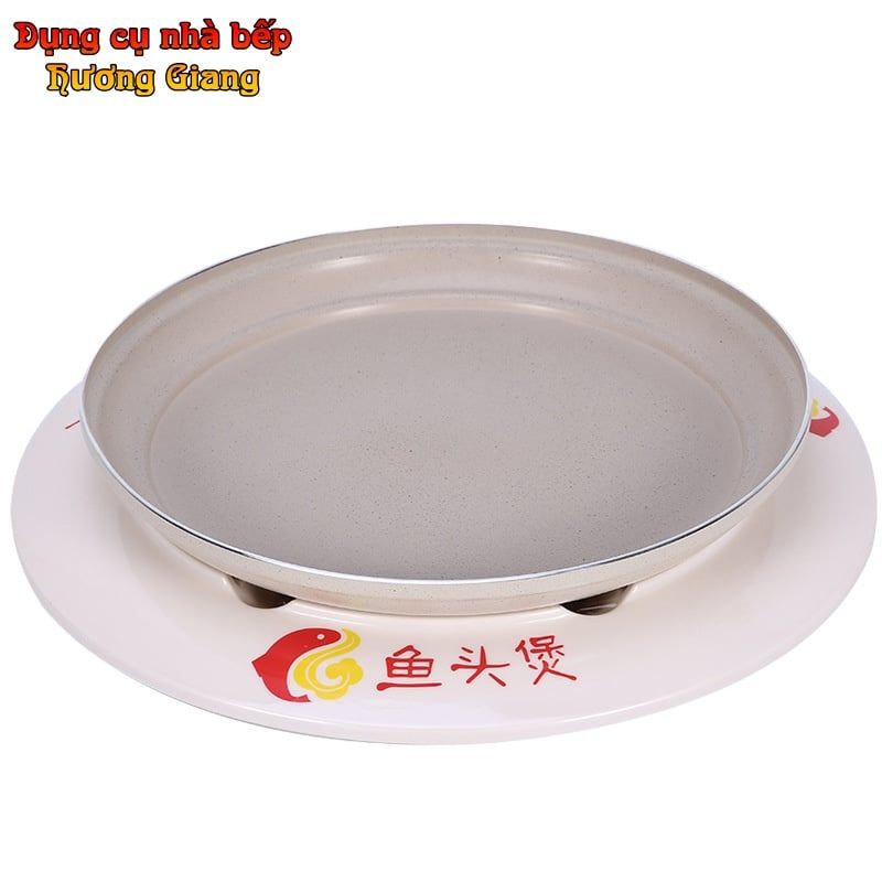 GDNB-57 Dĩa Nhôm Chống Dính Kèm Bếp Hâm Nóng Bằng Nến