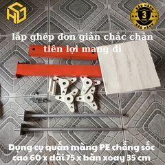 Dụng cụ quấn màng PE màng xốp bóng khí - Bàn quấn màng PE tải trọng 200 kg