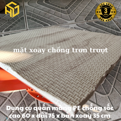 Dụng cụ quấn màng PE màng xốp bóng khí - Bàn quấn màng PE tải trọng 200 kg
