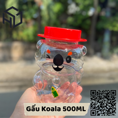 GAUTUI500 - Hủ nhựa PET Hình Nhân Vật Gấu Koala ( Gấu Túi) 500ml dễ thương