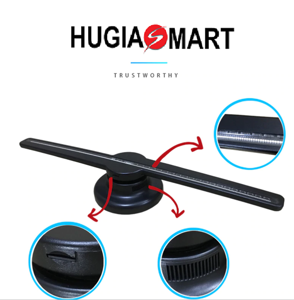 Hologram fan 3D hình tròn D42 cm quảng cáo trong nhà