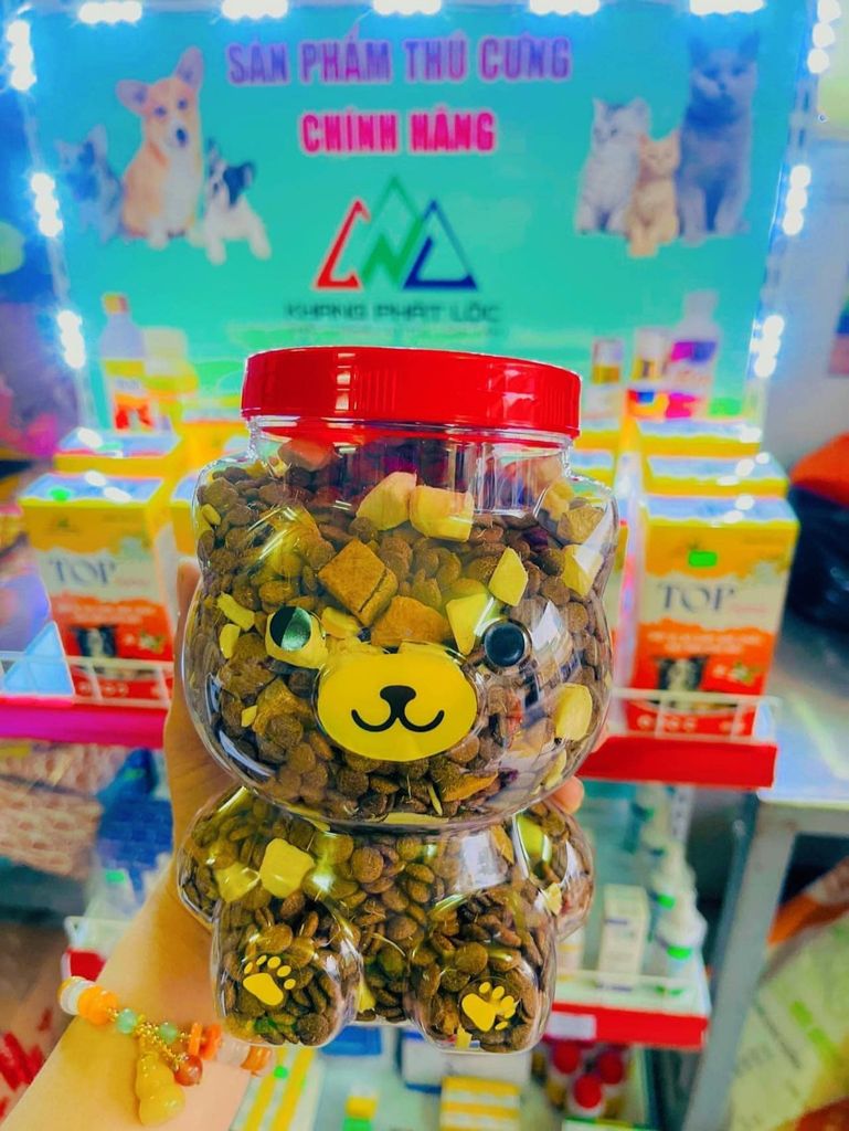 Hủ Nhựa 1 Lít Hình Gấu | Hũ Nhựa 1000ml Hình Gấu