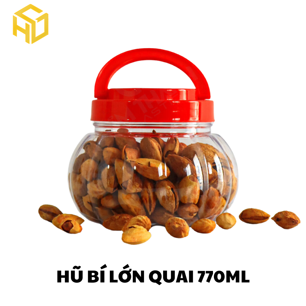 Hũ Nhựa Mẫu Bí Lớn 770ml (Quai)