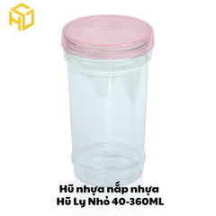 Hũ Nhựa Nắp Nhựa | Hũ Ly Nhỏ 40 - 365ml